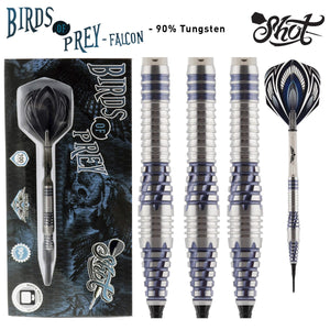 Birds of Prey Falcon Soft Tip Dart Set-90% Tungsten Barrels - shot-darts