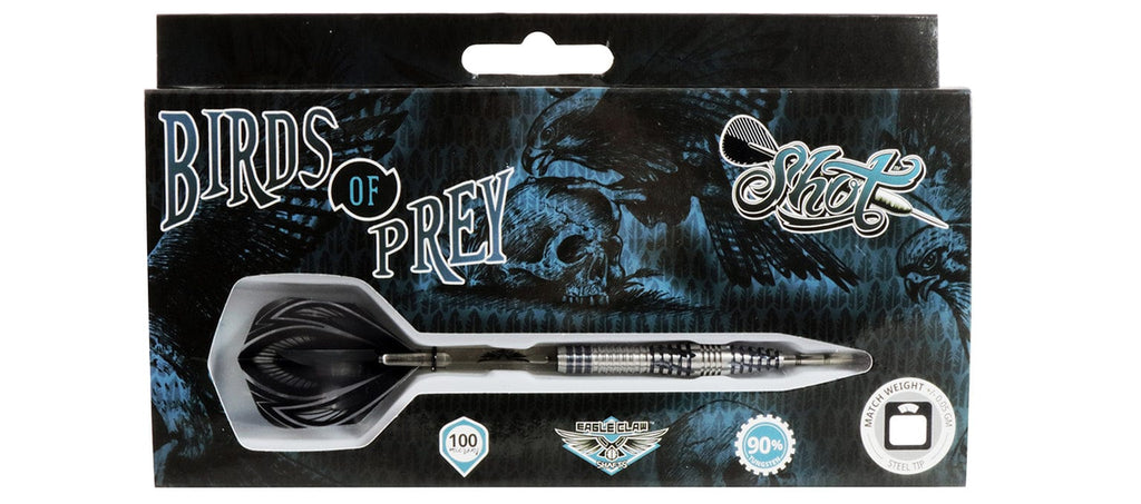 Birds of Prey Falcon Steel Tip Dart Set-90% Tungsten Barrels