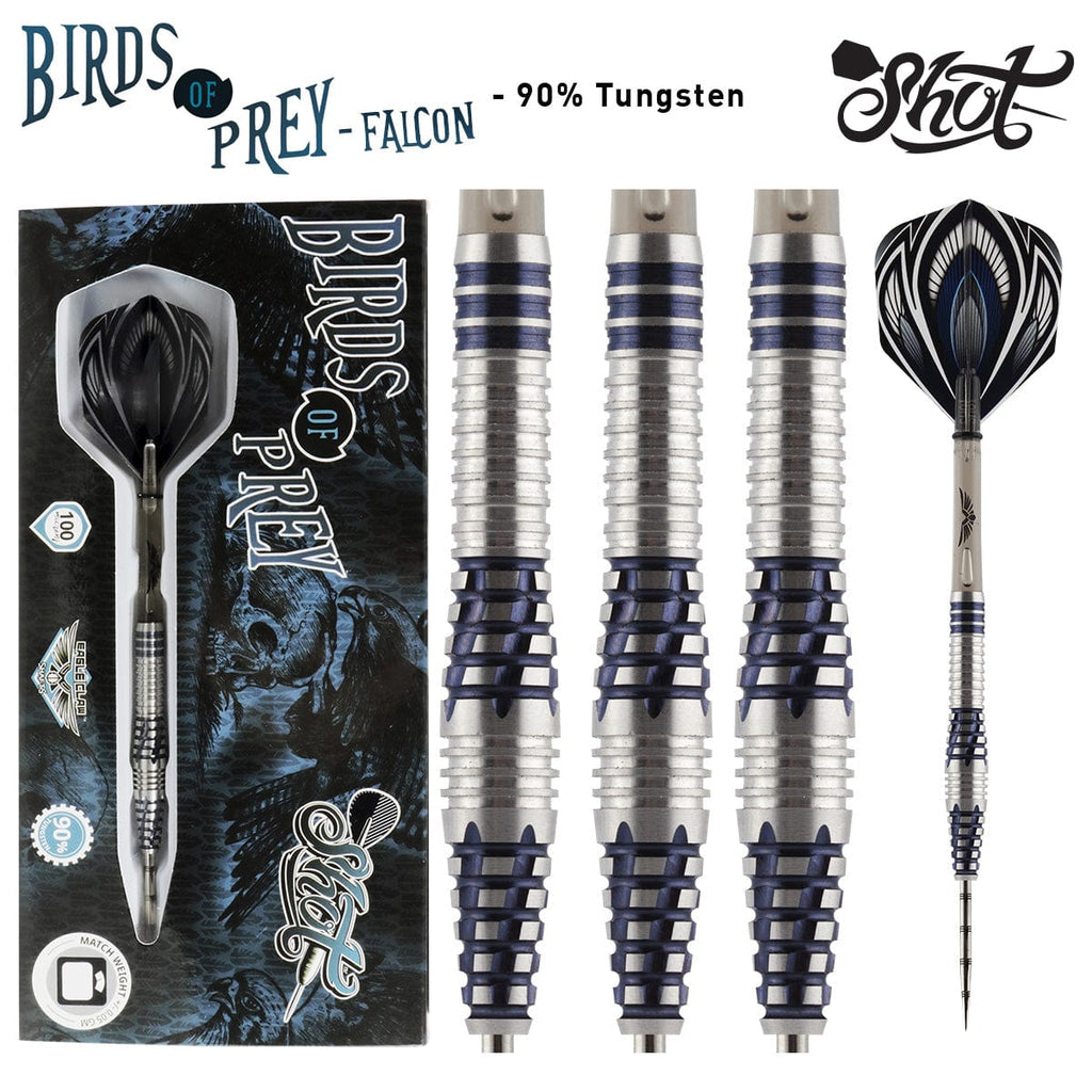 Birds of Prey Falcon Steel Tip Dart Set-90% Tungsten Barrels