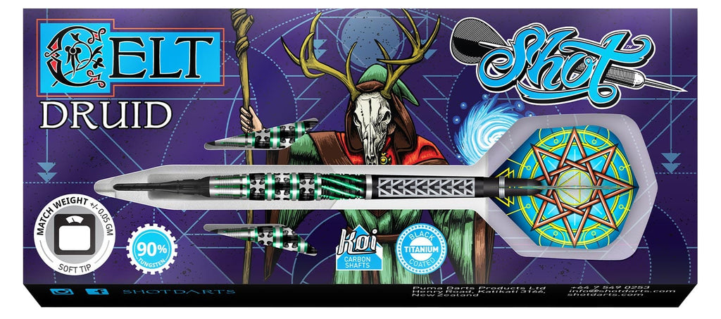 Celt Druid Soft Tip Dart Set-90% Tungsten Barrels