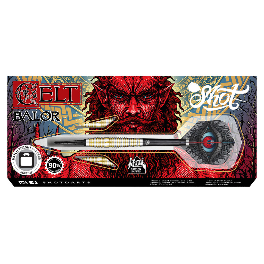 Celt Balor Soft Tip Dart Set-90% Tungsten Dart Barrels