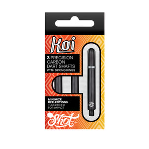 Shot Koi Carbon Dart Shaft with Spring Ring-Black