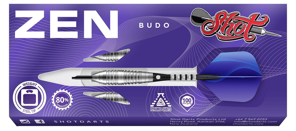 Zen Budo Steel Tip Dart Set-80%-Tungsten Barrels