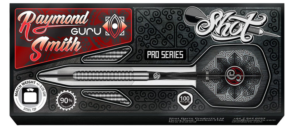 Shot Pro Series-Raymond Smith Steel Tip Dart Set-90% Tungsten Barrels