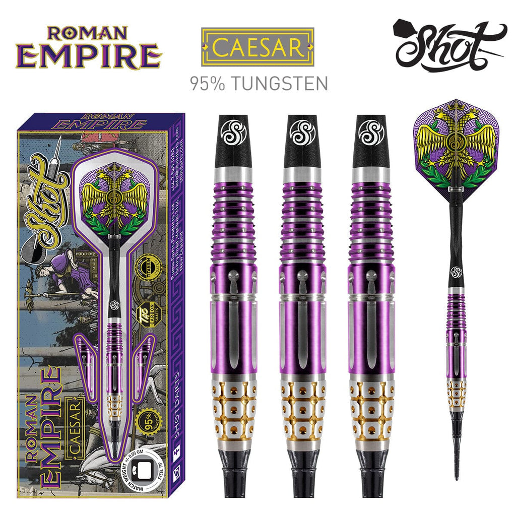 Roman Empire Caesar Soft Tip Dart Set-95% Tungsten Barrels