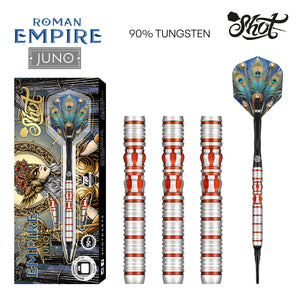 Roman Empire Juno Soft Tip Dart Set-90% Tungsten Barrels