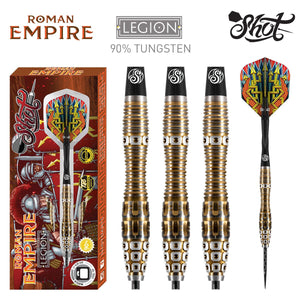 Roman Empire Legion Steel Tip Dart Set-90% Tungsten Barrels