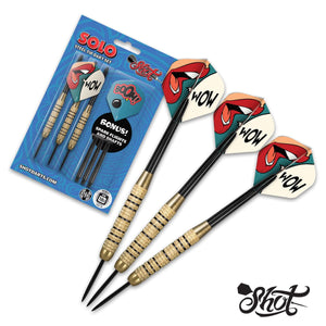 Shot Solo Steel Tip Darts Set-High Quality Steel - Shot Darts New Zealand