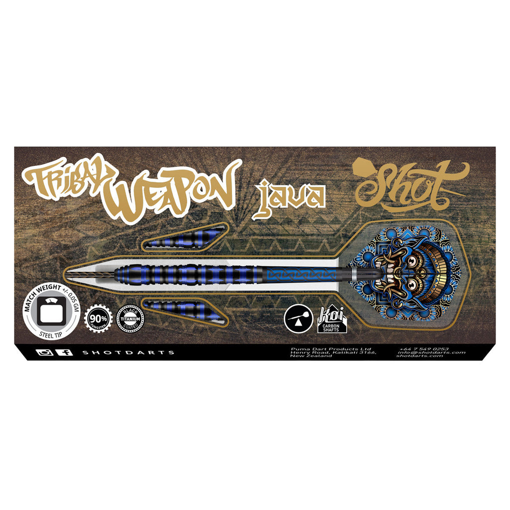 Tribal Weapon Java Steel Tip Dart Set-90% Tungsten Barrels