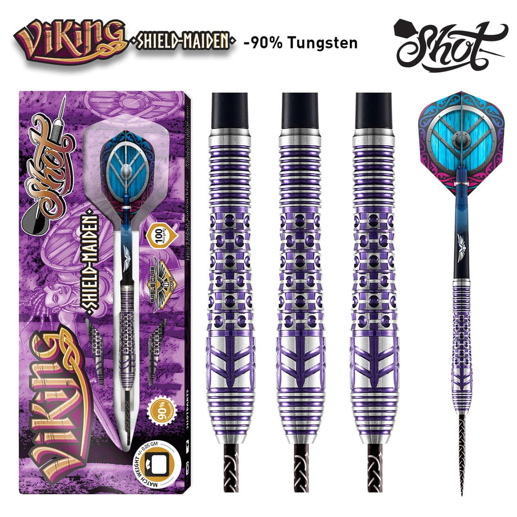 Viking Shield-Maiden Steel Tip Dart Set-90% Tungsten - shot-darts