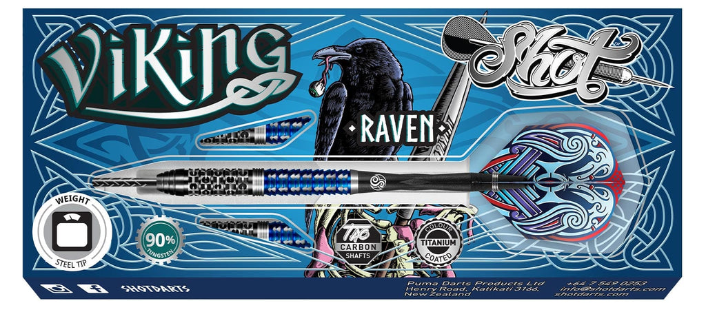 Viking Raven Steel Tip Dart Set-90% Tungsten Barrels