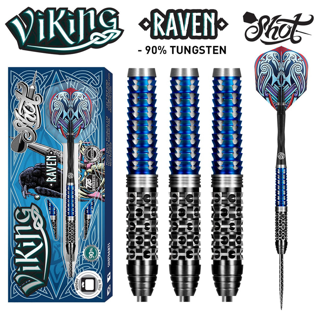 Viking Raven Steel Tip Dart Set-90% Tungsten Barrels