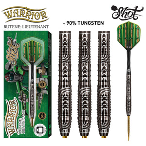 Warrior Rutene Steel Tip Dart Set-90% Tungsten Barrels