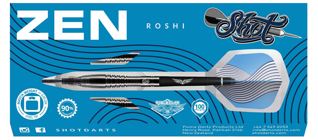 Zen Roshi Soft Tip Dart Set-90% Tungsten Barrels