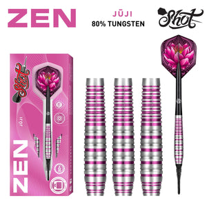 Zen Juji Soft Tip Dart Set-80% Tungsten Barrels