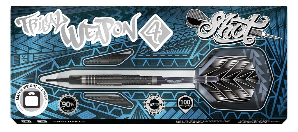 Tribal Weapon 4 Series-Soft Tip Dart Set-90% Tungsten Barrels