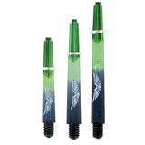 Eagle Claw Dart Shafts-Two Tone-Green Black - Shot Darts New Zealand