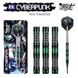 AI Cyberpunk Soft Tip Dart Set-90% Tungsten Barrels