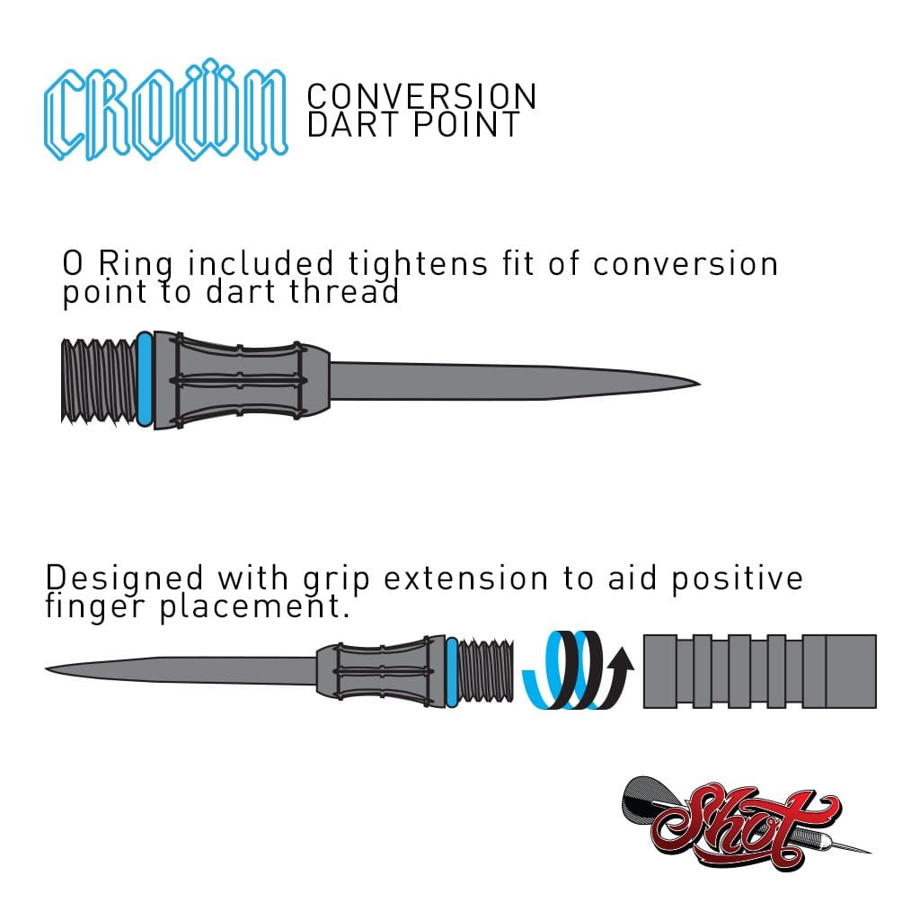 Shot Darts Crown Conversion Point Silver