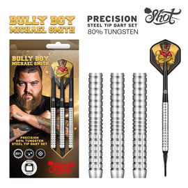 Shot Michael Smith Bully Boy Precision Soft Tip Dart Set-80% Tungsten