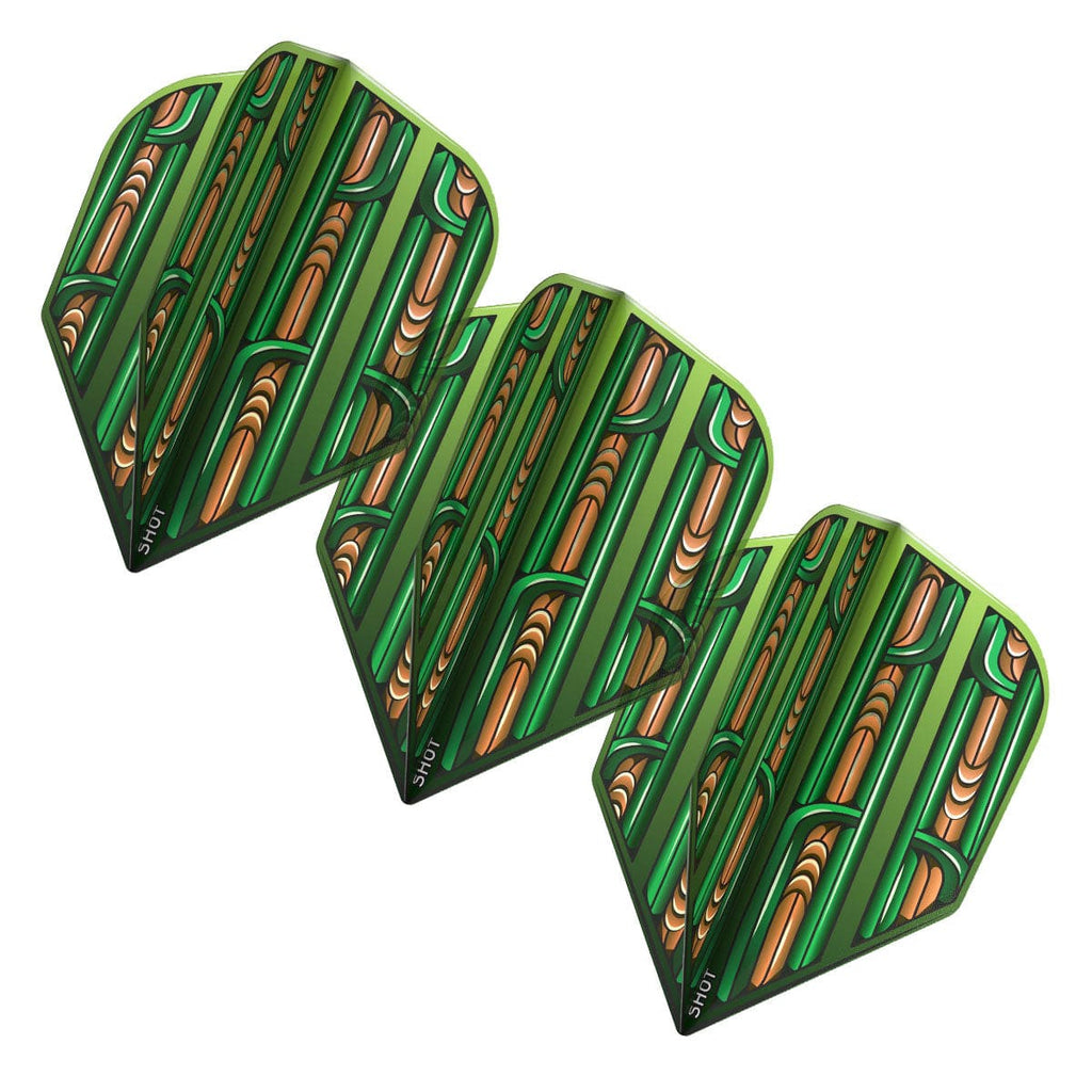 Warrior Rutene Dart Flight Set-Small Standard Green