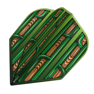 Warrior Rutene Dart Flight Set-Small Standard Green