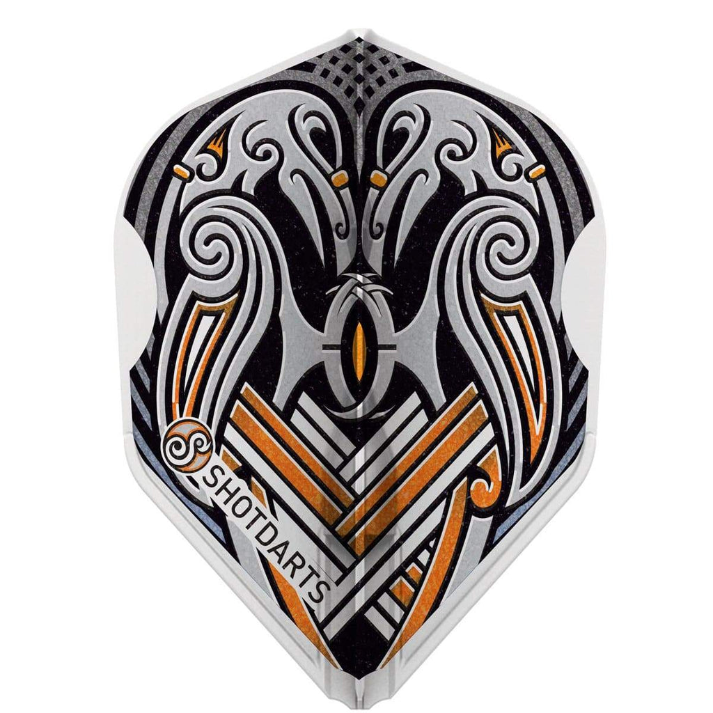 Shot L-Style EZ L3 Shape Dart Flights-Viking Raven Black