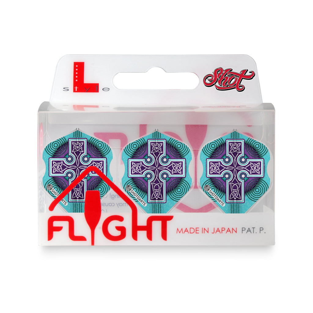 Shot L-Style EZ L1 Standard Shape Celt Boudicca Dart Flight Set - shot-darts